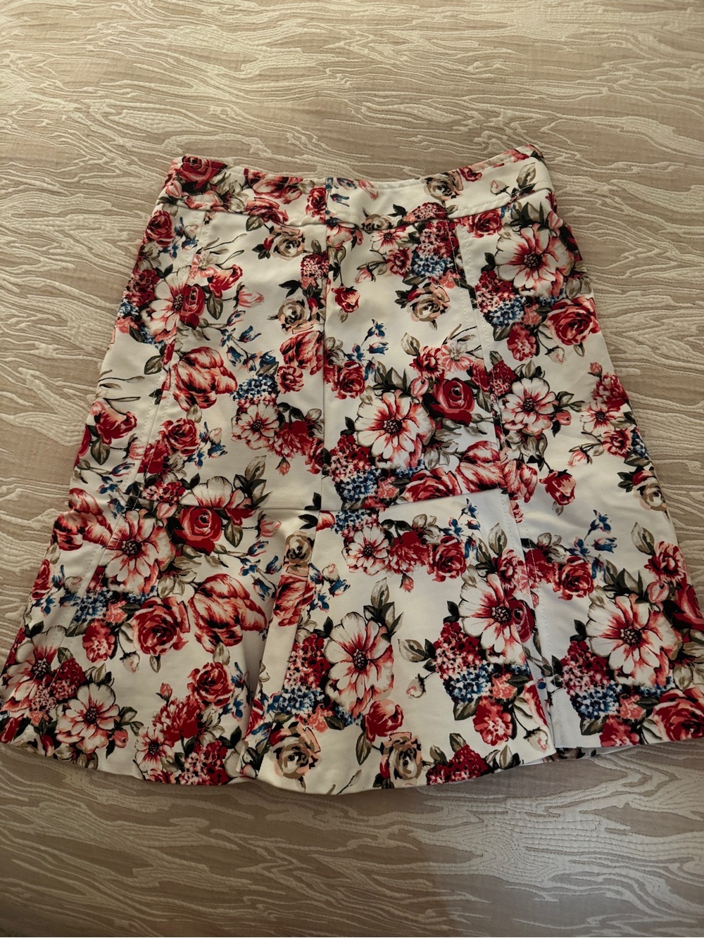 WHBM Floral A-Line Skirt